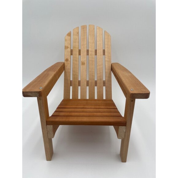 Miniature Wooden Adirondack Chair For Dollhouse Or Display - Picture 1 of 7